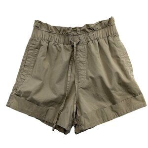 Abercrombie & Fitch Paperbag Waist Shorts Khaki Drawstring Cuffed Preppy Women S